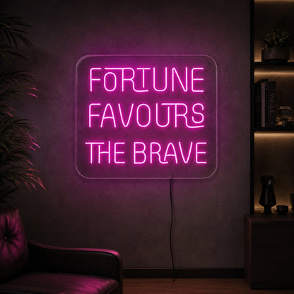 Fortune Favours The Brave LED Neon Sign high-converting product image