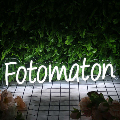 Fotomaton White Led Neon Sign - Shineneon