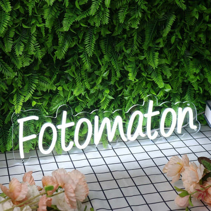 Fotomaton White Led Neon Sign - Shineneon