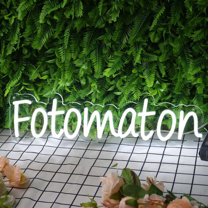 Fotomaton White Led Neon Sign - Shineneon