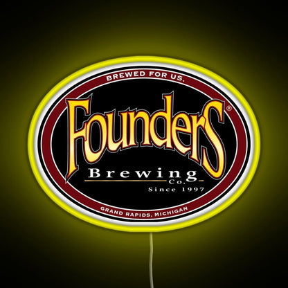 Founders Brewing Co Logo Rgb Led Neon Sign Pop Wall Art - Shineneon