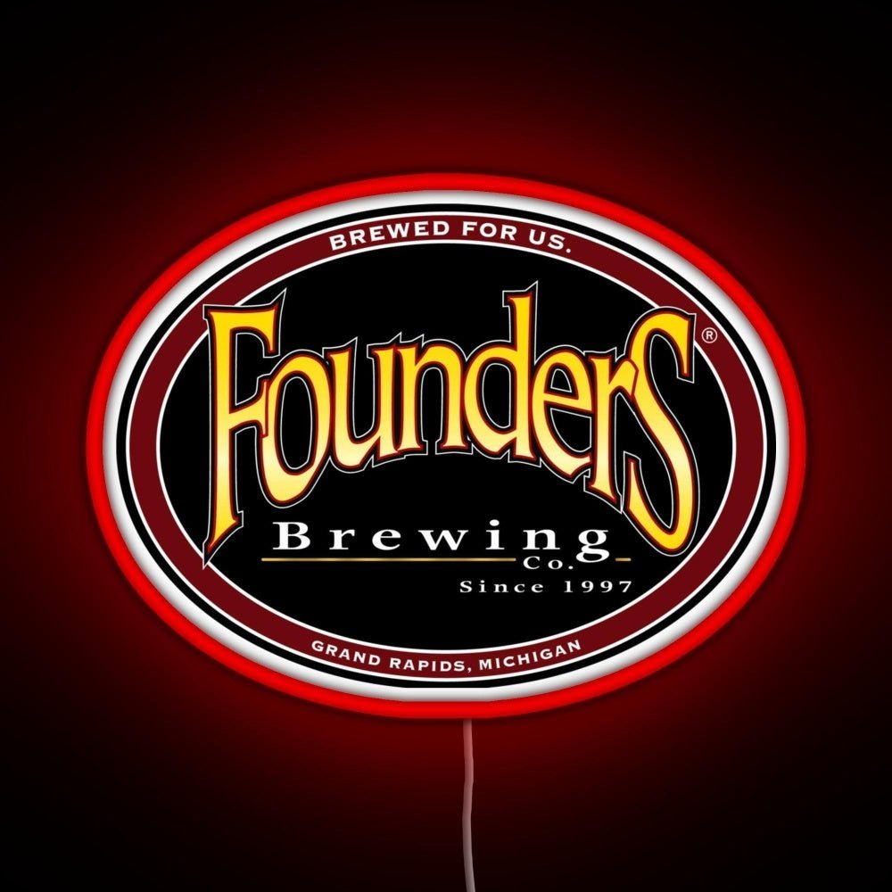 Founders Brewing Co Logo Rgb Led Neon Sign Pop Wall Art - Shineneon