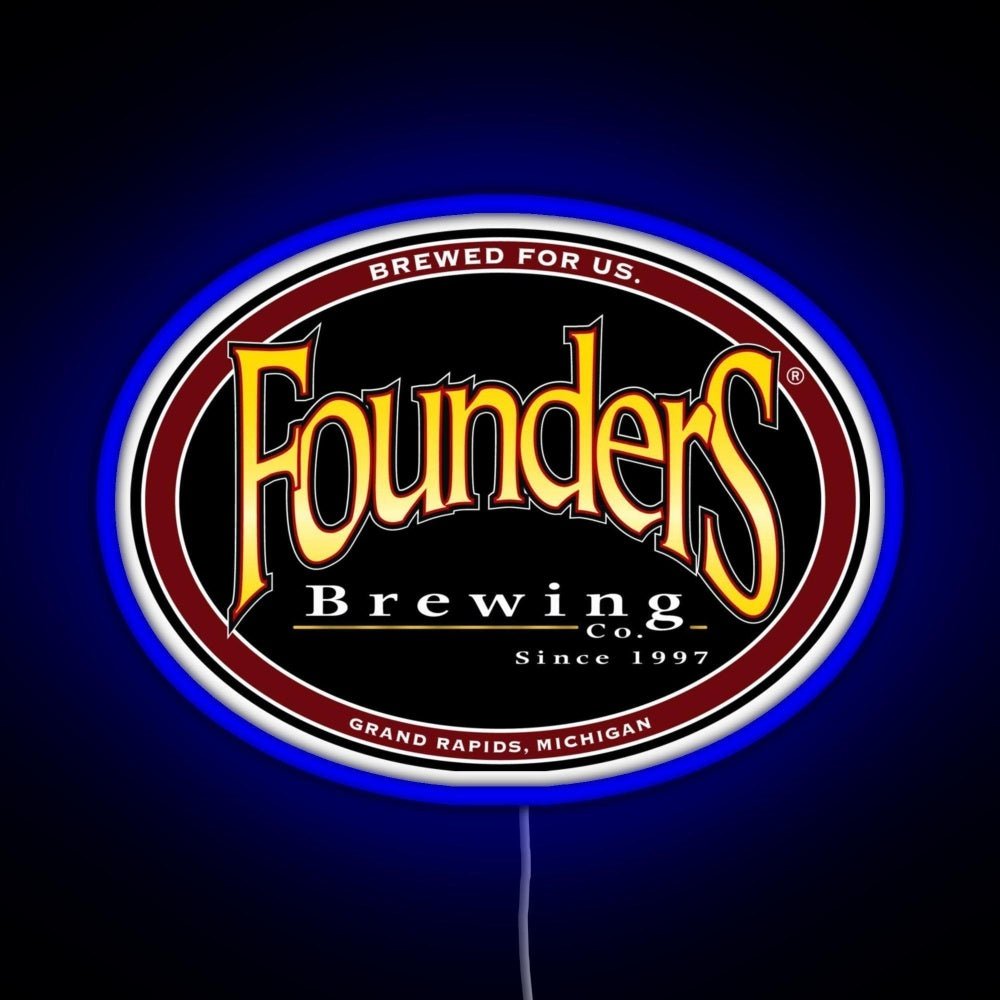 Founders Brewing Co Logo Rgb Led Neon Sign Pop Wall Art - Shineneon