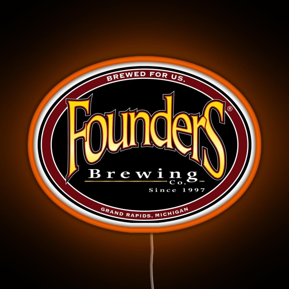 Founders Brewing Co Logo Rgb Led Neon Sign Pop Wall Art - Shineneon