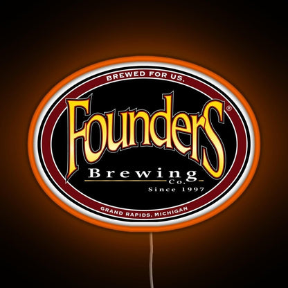 Founders Brewing Co Logo Rgb Led Neon Sign Pop Wall Art - Shineneon