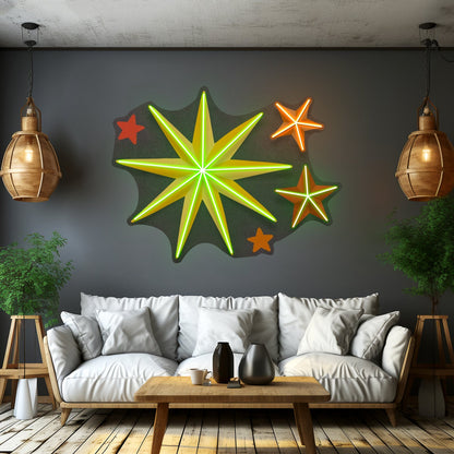 Four Christmas Symbols Led Neon Sign Artwork - Shineneon