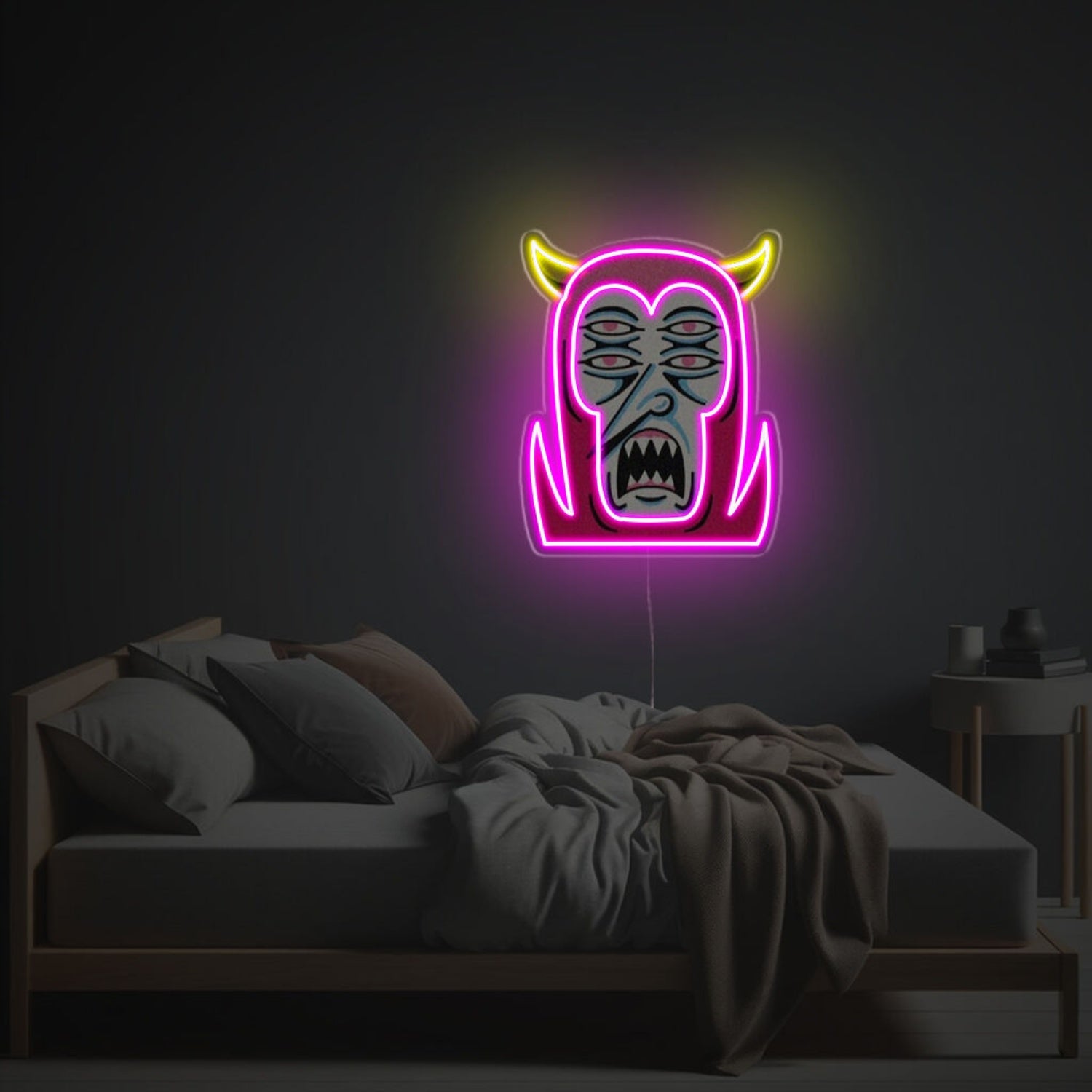 Four-Eyed Evil Man Led Neon Acrylic Artwork | Shineneon