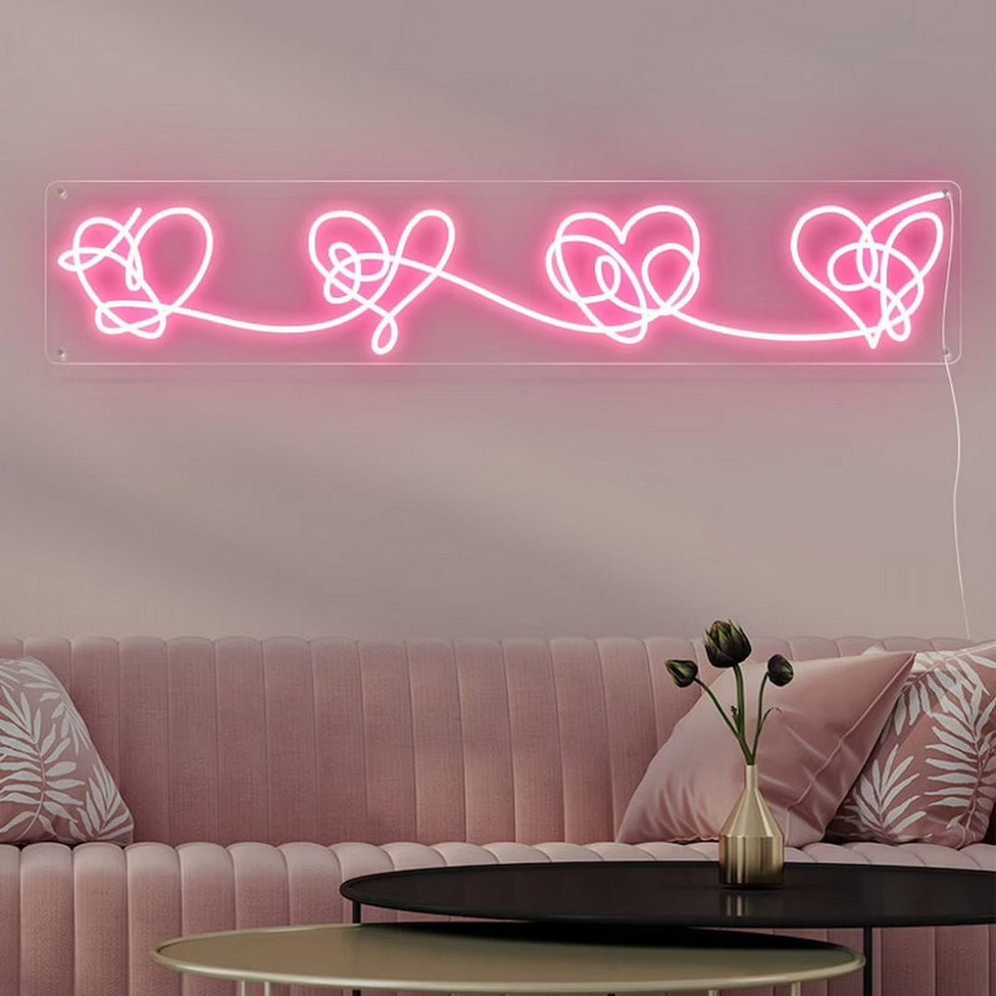 Four Hearts Led Sign Business Neon Sign - Shineneon