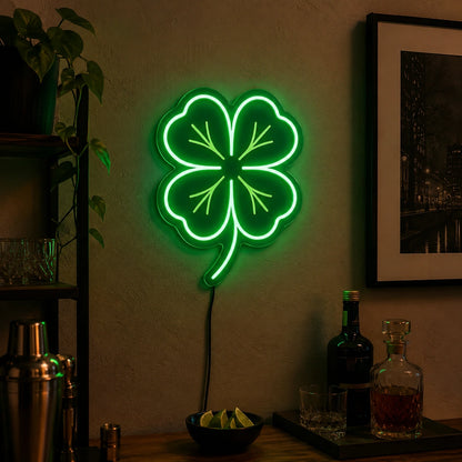 Four Leaf Clover Neon Sign LED Neon Sign real lifestyle scene