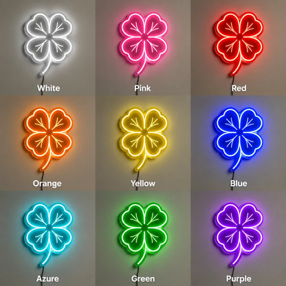 Four Leaf Clover Neon Sign LED Neon Sign color grid