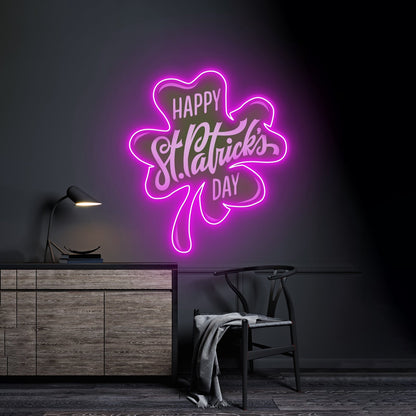 Four Leaf Clover Saint Patrick Day Led Signs - Shineneon