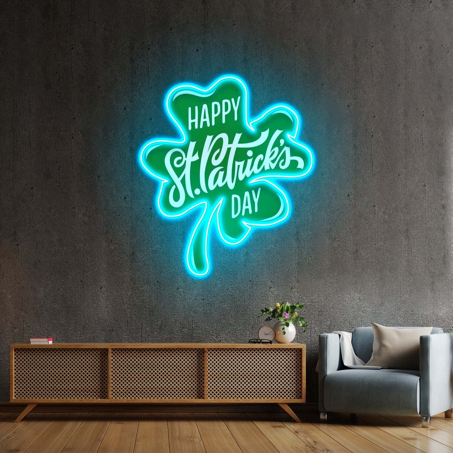 Four-Leaf Clover Saint Patrick Day Led Signs