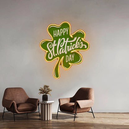 Four-Leaf Clover Saint Patrick Day Led Signs