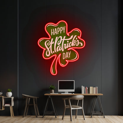 Four-Leaf Clover Saint Patrick Day Led Signs