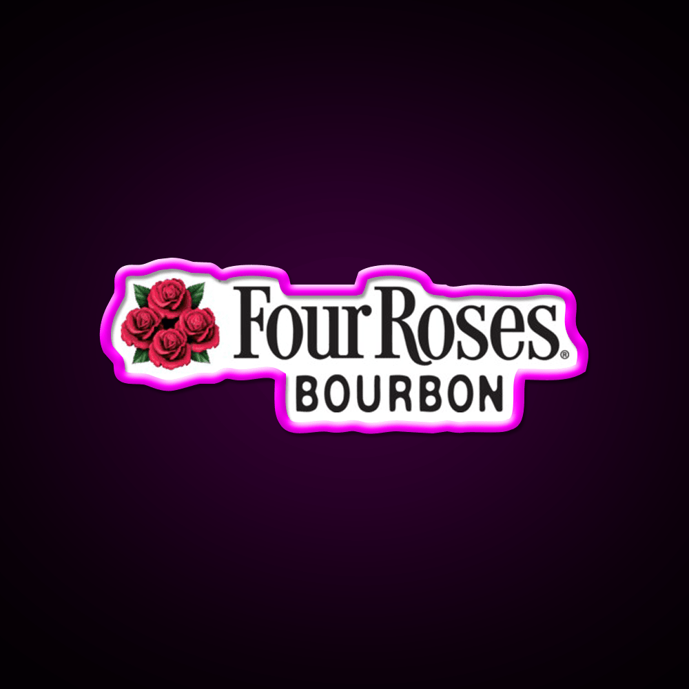 Four Roses Bourbon Whiskey Drink Bar Led Neon Sign Rgb Color - Shineneon