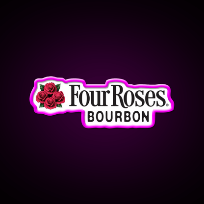 Four Roses Bourbon Whiskey Drink Bar Led Neon Sign Rgb Color - Shineneon