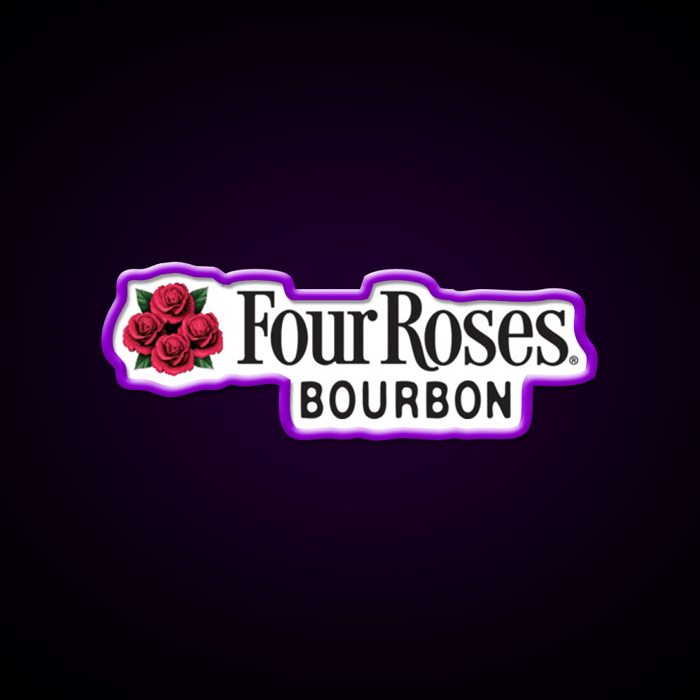 Four Roses Bourbon Whiskey Drink Bar Led Neon Sign Rgb Color - Shineneon