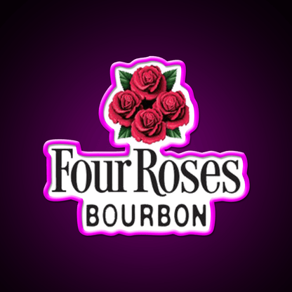 Four Roses Bourbon Whiskey Whisky Drink Bar Led Neon Sign Rgb Color - Shineneon