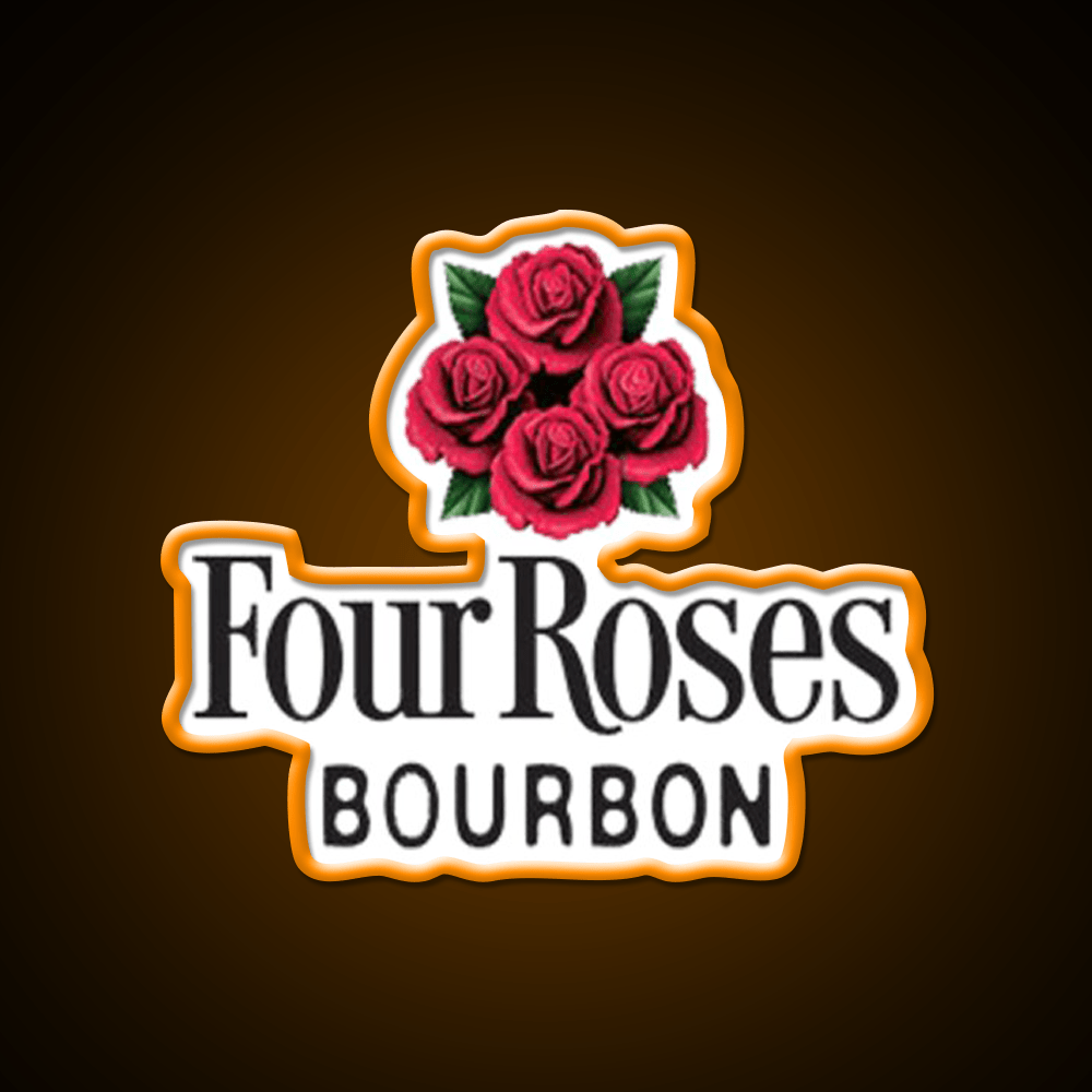Four Roses Bourbon Whiskey Whisky Drink Bar Led Neon Sign Rgb Color - Shineneon