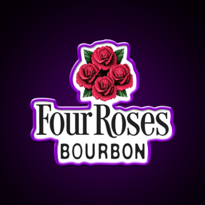Four Roses Bourbon Whiskey Whisky Drink Bar Led Neon Sign Rgb Color - Shineneon