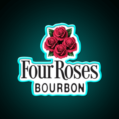 Four Roses Bourbon Whiskey Whisky Drink Bar Led Neon Sign Rgb Color - Shineneon