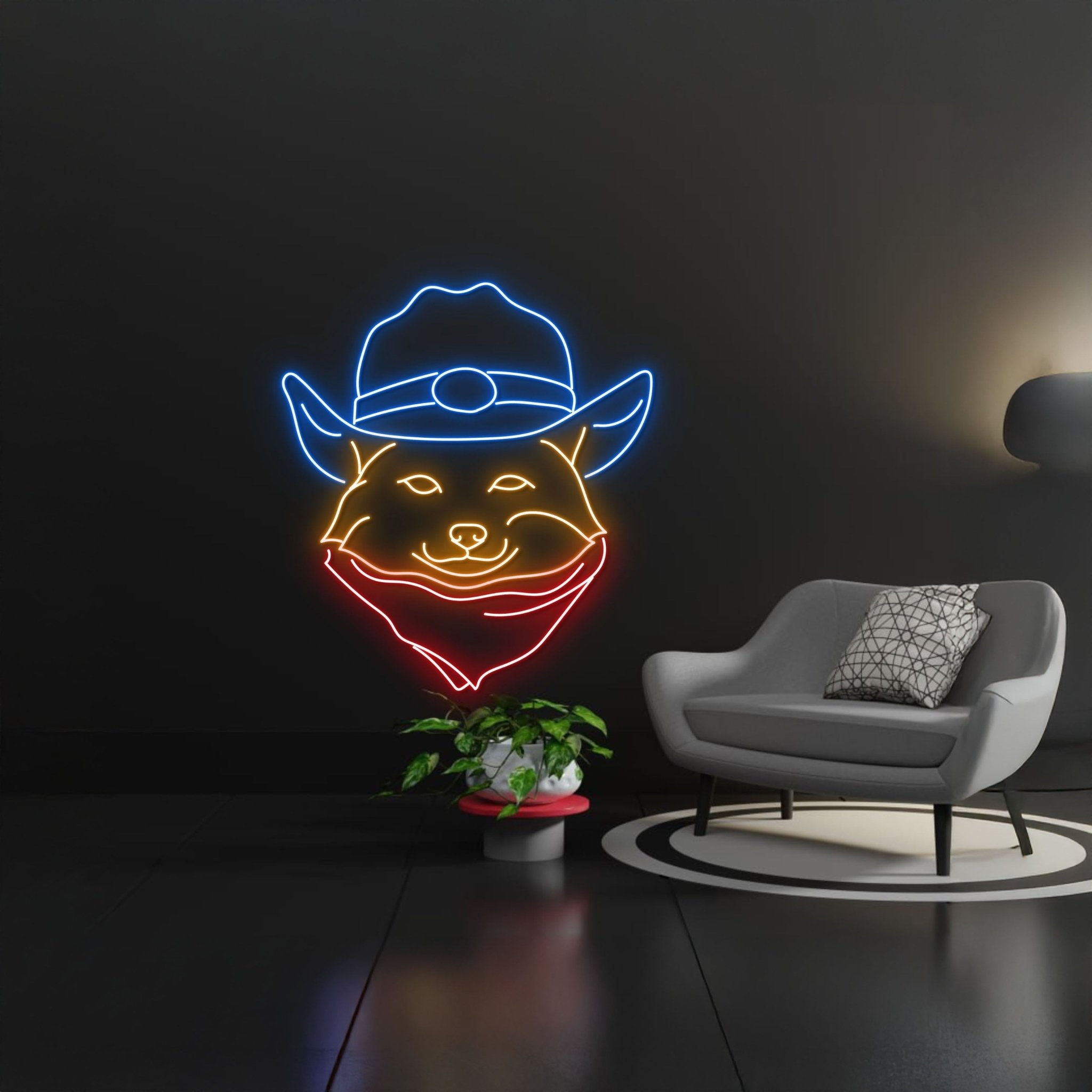 Fox Cowboy Led Sign - Shineneon