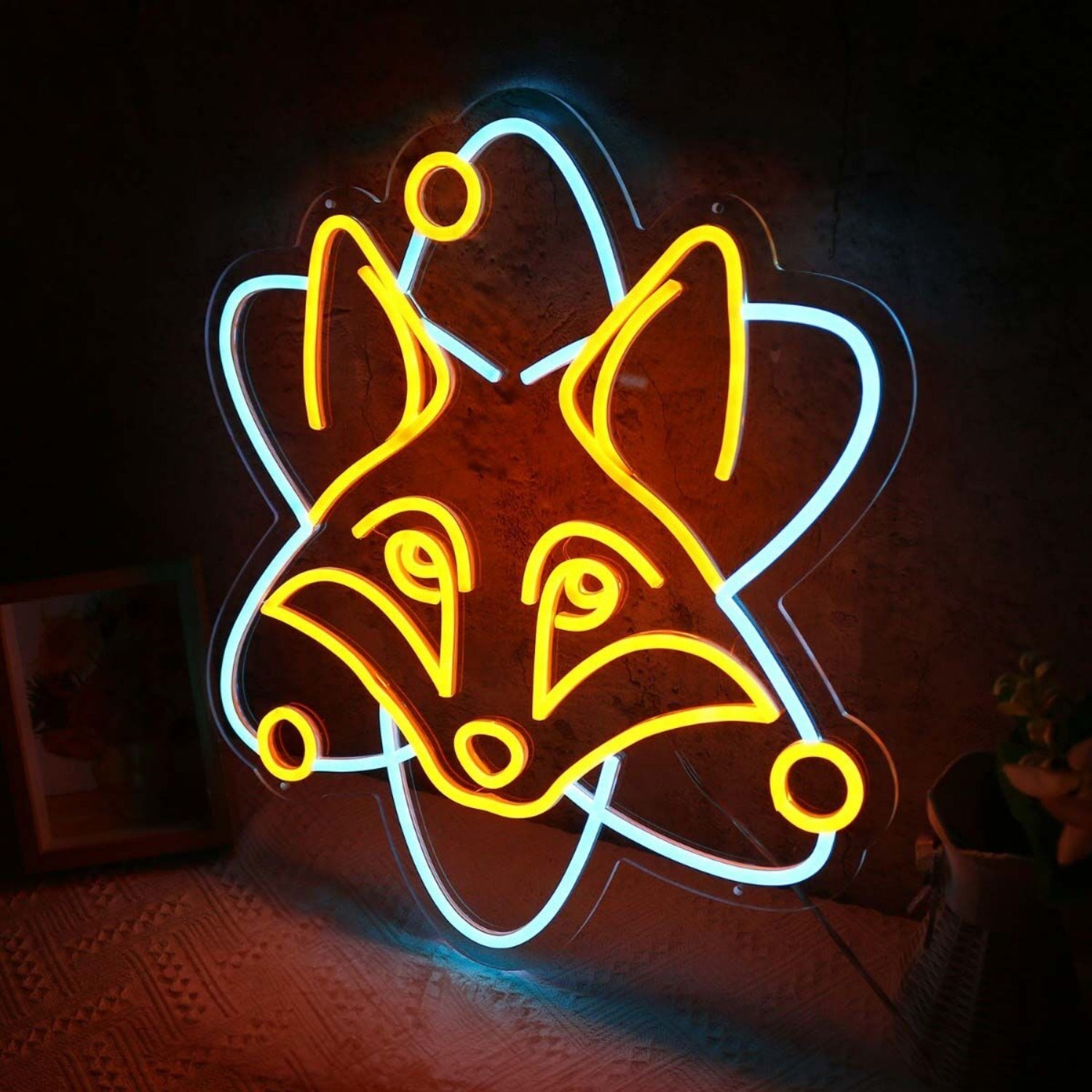 Fox Head Yellow Led Neon Sign - Shineneon