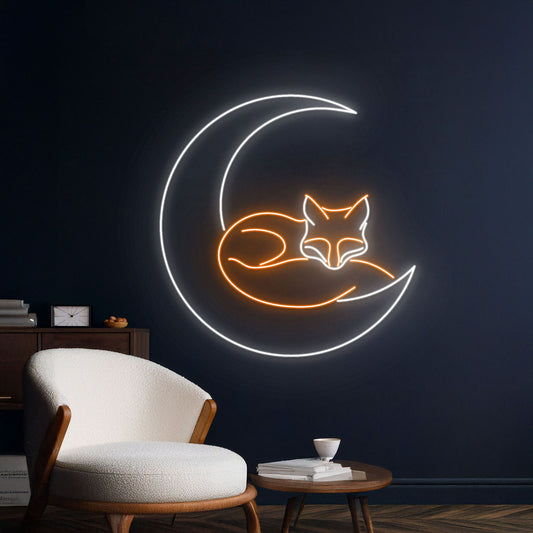 Fox Moon Neon Light