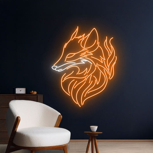 Fox Neon Light Room Wall Art Decor