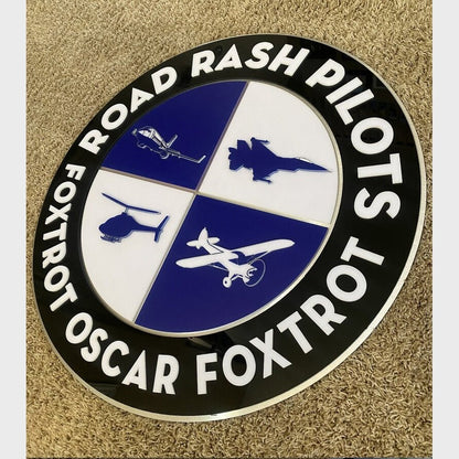 Foxtrot Rash Pilots Acrylic Business Logo Sign - Shineneon