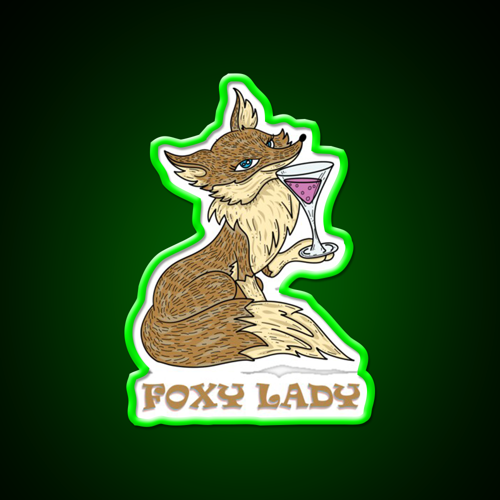 Foxy Lady Cocktail Bar Decor Led Neon Sign Rgb Color - LED neon sign view 8