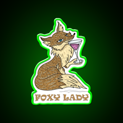 Foxy Lady Cocktail Bar Decor Led Neon Sign Rgb Color - LED neon sign view 8
