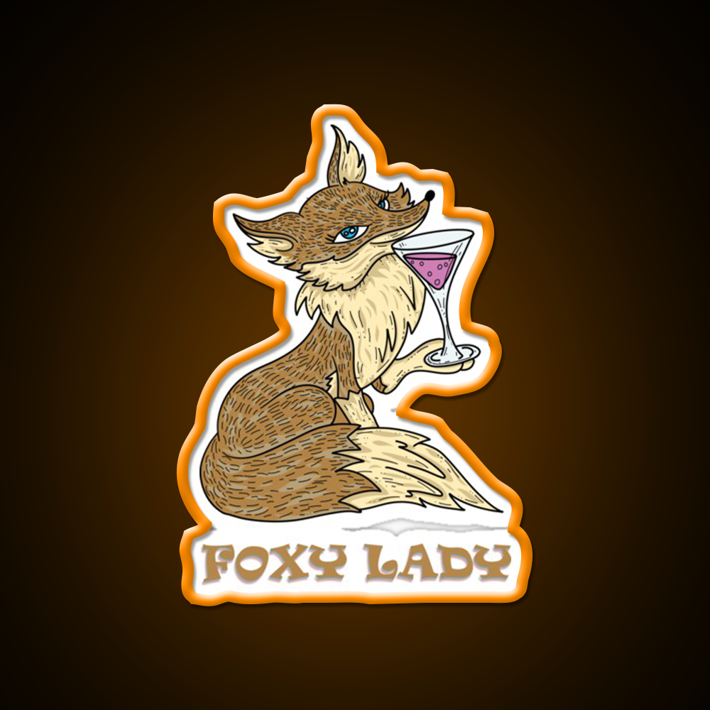 Foxy Lady Cocktail Bar Decor Led Neon Sign Rgb Color - LED neon sign view 6