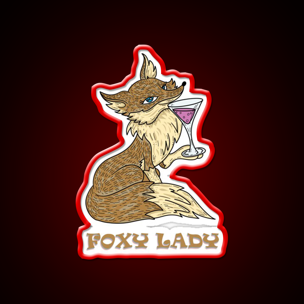 Foxy Lady Cocktail Bar Decor Led Neon Sign Rgb Color - LED neon sign view 10