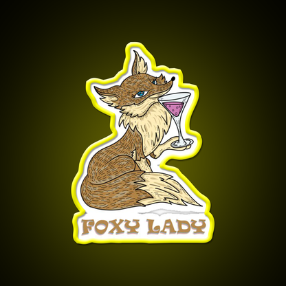 Foxy Lady Cocktail Bar Decor Led Neon Sign Rgb Color - LED neon sign view 7