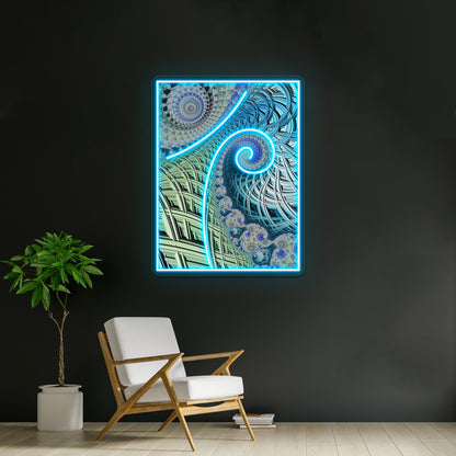 Fractal Spiral Wall Artwork Neon Signs