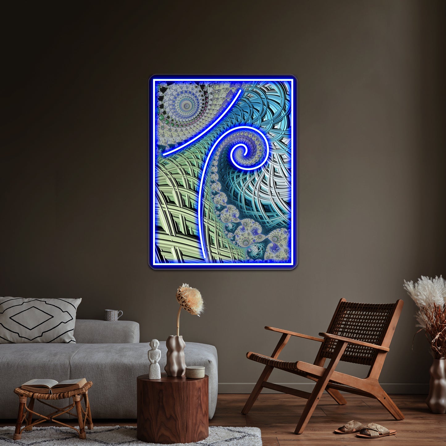 Fractal Spiral Wall Artwork Neon Signs