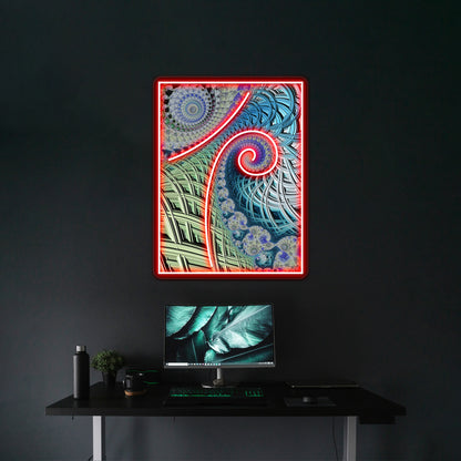 Fractal Spiral Wall Artwork Neon Signs