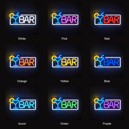 Framed Bar Martini Glass LED Neon Sign - Shineneon
