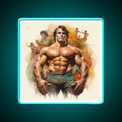 Franco Columbu Gym Fitness Led Neon Sign Rgb Color