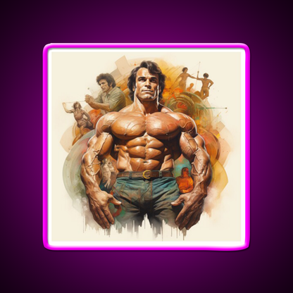 Franco Columbu Gym Fitness Led Neon Sign Rgb Color