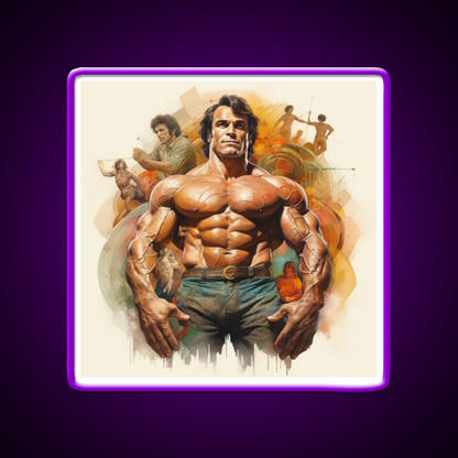 Franco Columbu Gym Fitness Led Neon Sign Rgb Color