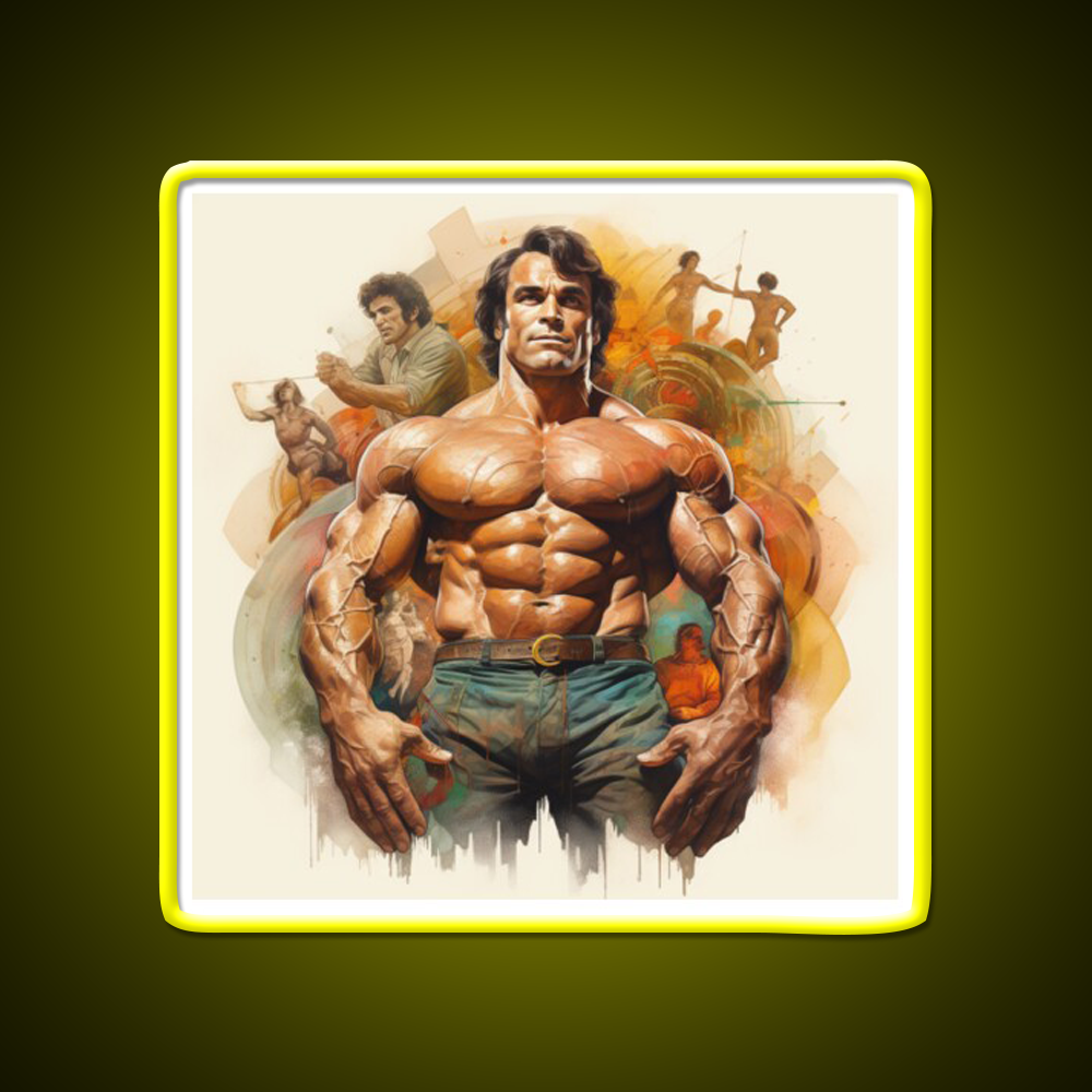 Franco Columbu Gym Fitness Led Neon Sign Rgb Color