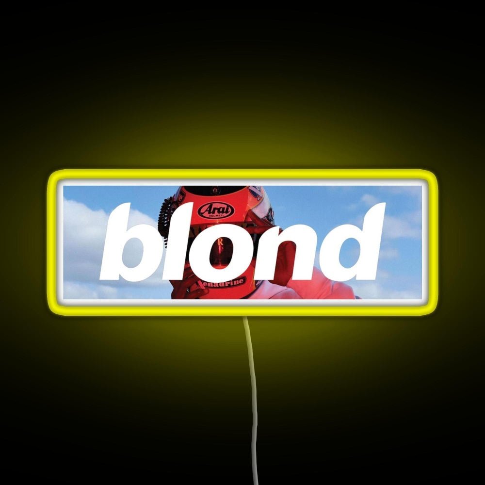 Frank Ocean Blond Helmet Box Logo Rgb Led Neon Sign Pop Wall Art - Shineneon