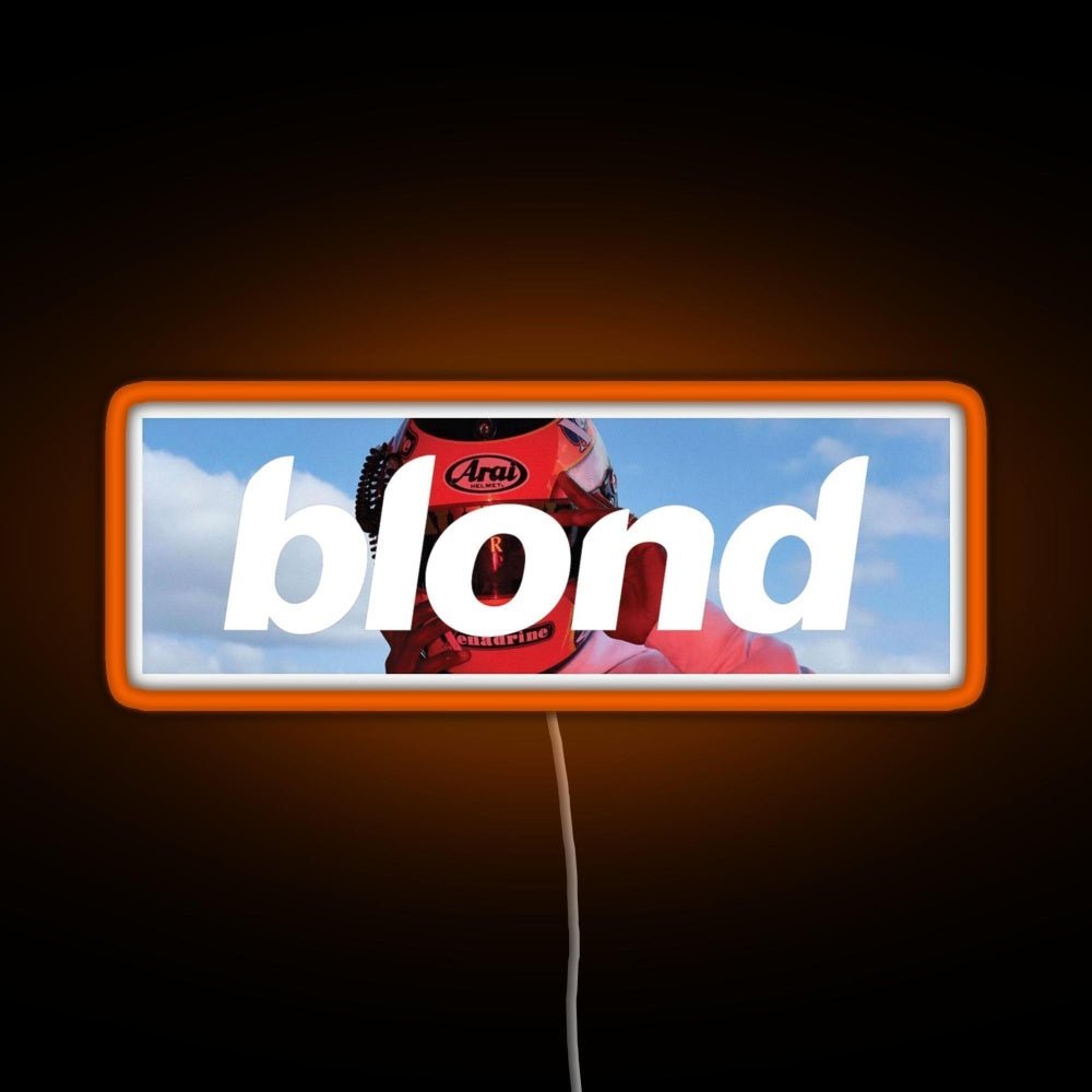 Frank Ocean Blond Helmet Box Logo Rgb Led Neon Sign Pop Wall Art - Shineneon
