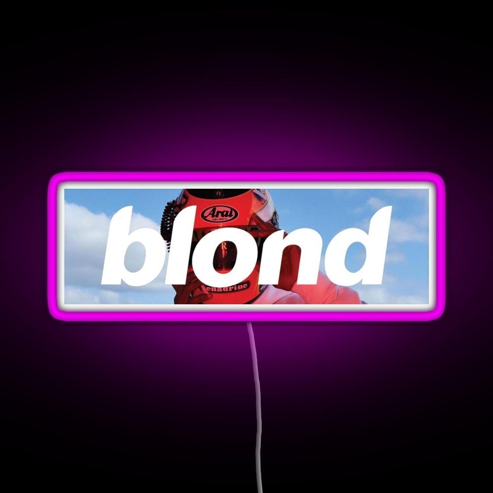 Frank Ocean Blond Helmet Box Logo Rgb Led Neon Sign Pop Wall Art - Shineneon