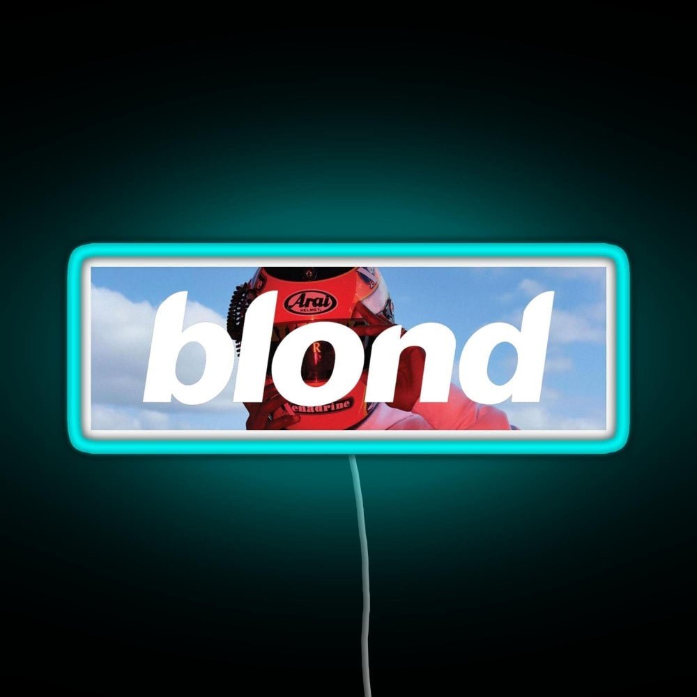 Frank Ocean Blond Helmet Box Logo Rgb Led Neon Sign Pop Wall Art - Shineneon