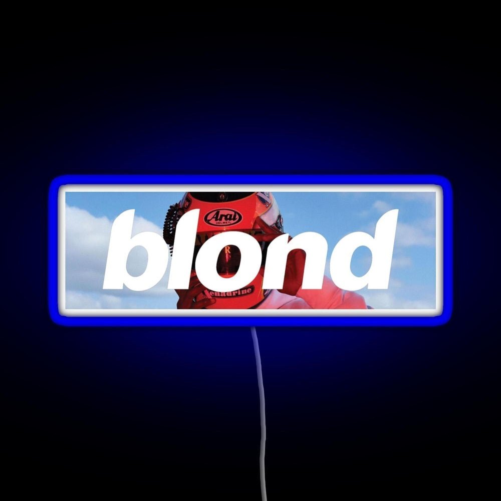 Frank Ocean Blond Helmet Box Logo Rgb Led Neon Sign Pop Wall Art - Shineneon