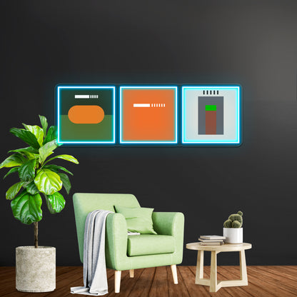 Frank Ocean Discography Abstract Album Art Wall Artwork Neon Signs