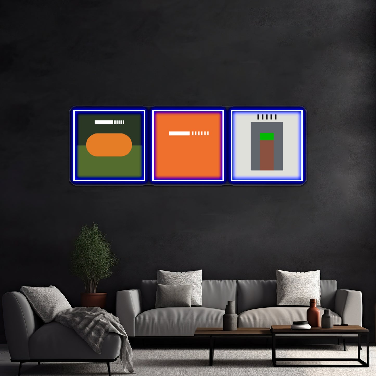 Frank Ocean Discography Abstract Album Art Wall Artwork Neon Signs